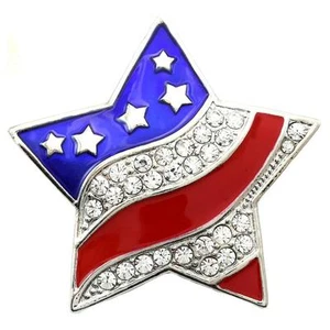 Broche Estrella de la Bandera de EE. UU. Pin Diseñador Disfraz Moda Joyería a4 - Imagen 1 de 1