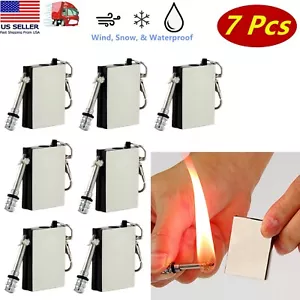 7x Waterproof Permanent Match Lighter Strike To Light Survival Camp Fire Starter - Picture 1 of 8