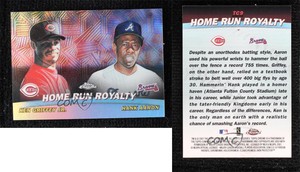2001 Topps Chrome Combos Refractor Ken Griffey Jr Hank Aaron #TC9 HOF