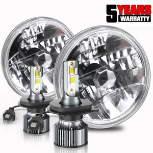 For 1969-78 Ford F100 F150 F250 Pair 7inch Round LED Headlights Halo Hi/Low Beam - Picture 1 of 23