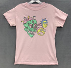 Adult Swim Rick And Morty Graphic Tee T-Shirt Youth Size Small Pink Short Sleeve