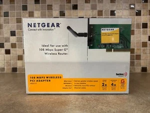 NETGEAR WG311T 108MBPS 32-BIT WIRELESS PCI ADAPTER WITH ANTENNA ULET-14 - Picture 1 of 6