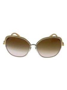 Cartier Three Ring Decor Sunglasses GLD BRW Women's - Picture 1 of 5