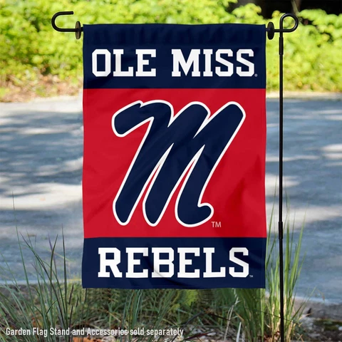 Ole Miss New Script M Garden Flag and Yard Banner Cover