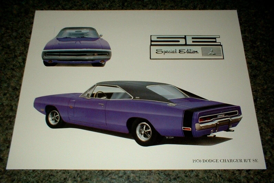 1970 DODGE CHARGER R/T SE MOPAR ART 68 69 70 440 HEMI RT PLUM CRAZY PURPLE★★ - Image 1 of 1