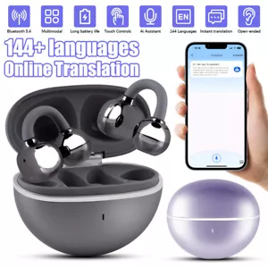 Translator Earbuds 144 Languages Real-Time Online/OffLine Translation Earphones - Picture 1 of 14