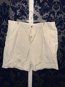 Pantalones Cortos Informales Brooks Brothers Para Hombre Caqui Plisados Chinos Talla 42 (T) - Imagen 1 de 3