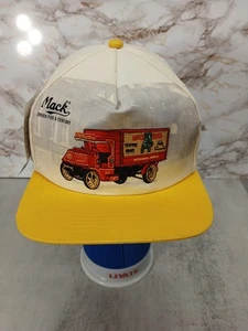 Truckermütze Kappe Marke Mack Trucks mit Druckknopflasche bestickt seit einem Jahrhundert gefahren Vintage - Bild 1 von 12