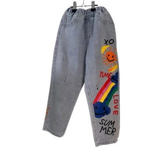 Unique/Rare Toddlers Kids Jeans Celestial Colorful Jean Joggers Elastic Waist NS - Picture 1 of 14