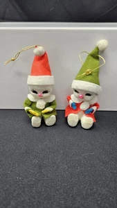 Vintage Lot Of 2 Commodore Japan Christmas Snowbaby Kids Figures Retro Sticker - Picture 1 of 11