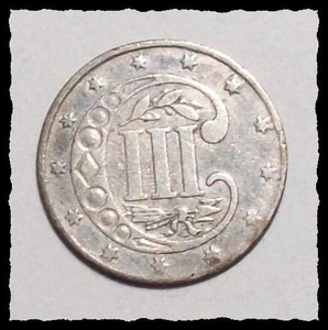 1856 Variety 2 THREE CENT SILVERS 3c   Nice Fine  #37D53 - Picture 1 of 2