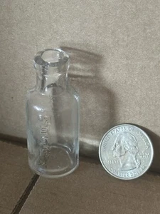 Vintage Antique Small Clear Oriental Japanese Bottle Found / Dug Hawaii Round - Picture 1 of 8