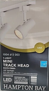 Hampton Bay White Integrated LED 1-Light Linear Track Lighting Mini Step Head - Picture 1 of 7