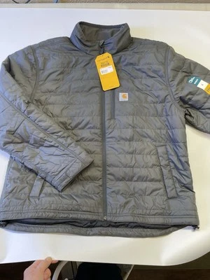 Carhartt Rain Defender Puffer Jacket Men Medium Black Relaxed Fit 012208M - Image 1 of 2