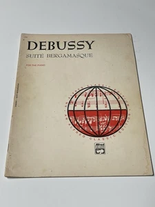 Debussy Suite Bergamasque Piano Songbook Sheet Music Score 1970 Alfred Music - Picture 1 of 3