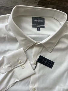 Bonobos Shirt Mens 4XLT Long White  NWT Standard Fit Performance Long Sleeve - Picture 1 of 8