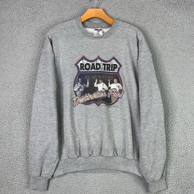 Sudadera De Colección Tres Chiflados Para Hombre Grande Gris Viaje por Carretera Destino Diversión Y2K Foto 1 de 4