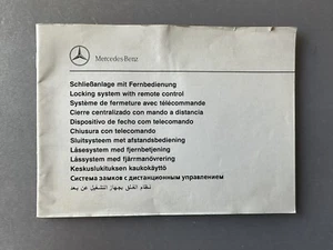 Mercedes W210 Libretto supplementare Uso E Manutenzione Chiusura Con Telecomando - Foto 1 di 3