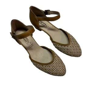 Pikolinos Elba Bronceado/Marrón Punta Cerrada Correa al Tobillo Zapato Mujer EU 37 - Imagen 1 de 8