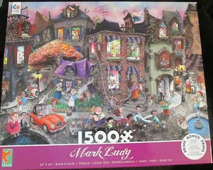 Ceaco🐭Neighborhood Life Puzzle🐭1500 Pc🐭Complete w/Poster Great & Colorful! - Picture 1 of 5