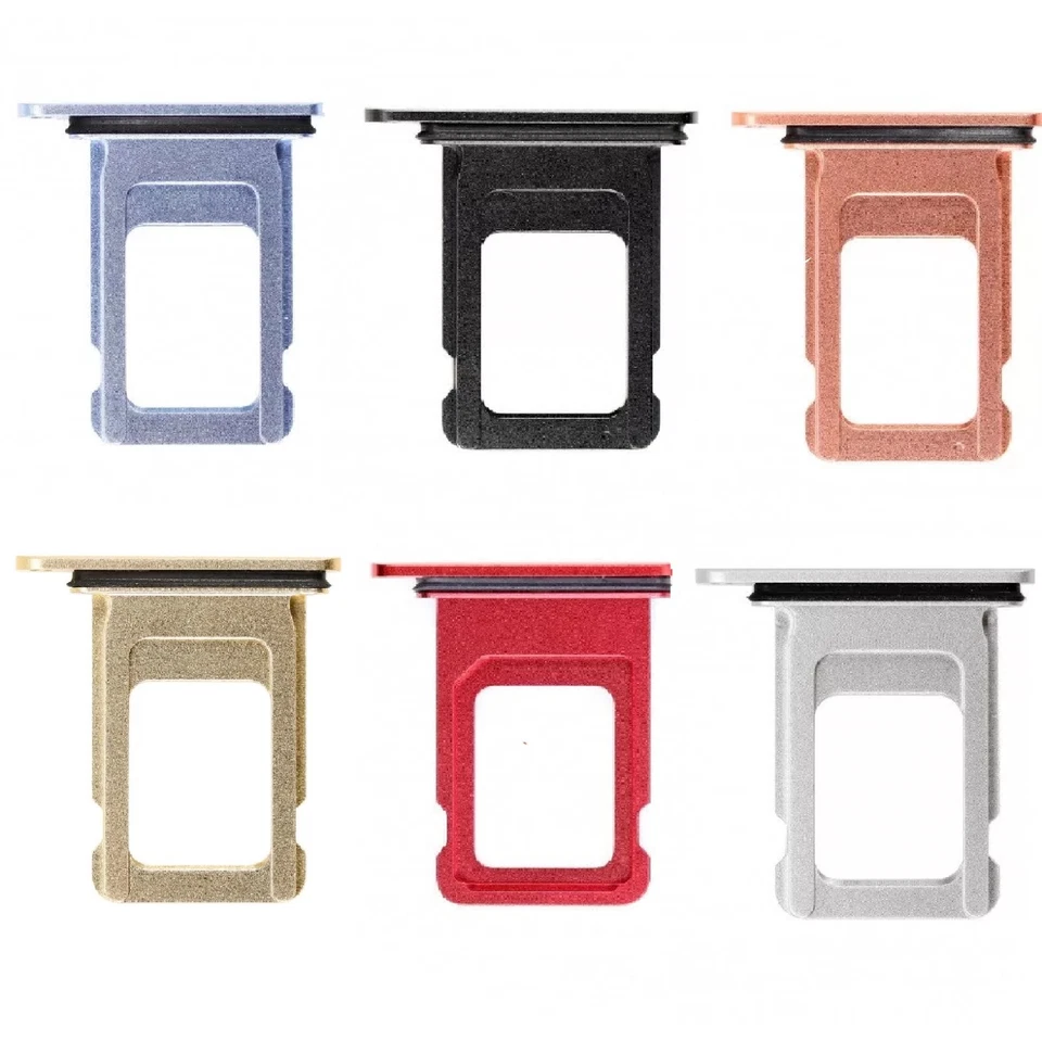 For iPhone XR (6.1") Sim Card Tray Replacement Single SIM Dual Sim Red Black - Image 1 of 1