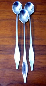 Carvel Hall Leisure Stainless 3 Long Iced Tea Spoons  Glossy USA 7 1/2” - Picture 1 of 3