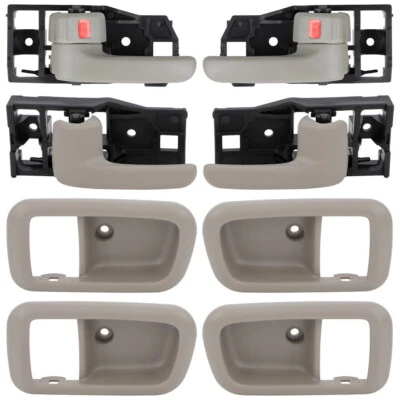 4x Manija interior de puerta delantera izquierda derecha + embellecedor para Toyota Tundra 00-06 gris Foto 1 de 4