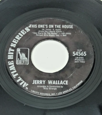 Jerry Wallace - Country Liberty 45 -  Primrose Lane / This One's On The House VG - Image 1 of 2