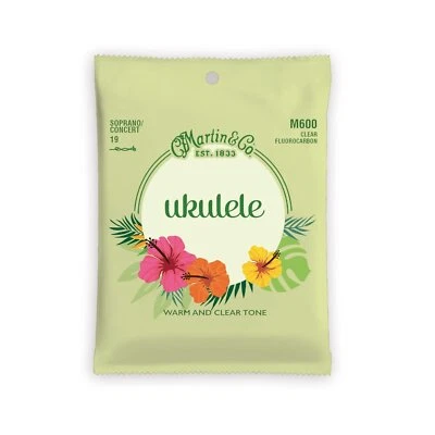 Martin M600 Clear Flourocarbon Sporano/Concert Ukulele Strings - Image 1 of 2