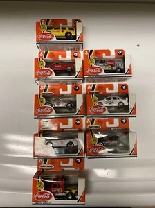 Matchbox 2001 COCA-COLA Coke 1/64 komplett 7of 10 Set Boxen DIE-CAST RARITÄT RAR - Bild 1 von 10