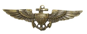 Original WWII US Navy Shirt Size Pin Insignia GEMSCO USN Wings Naval Aviator CA4 - Picture 1 of 2