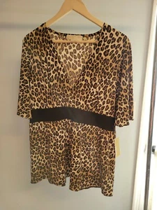 Michael Kors Damen Bluse Größe L Gepardenmuster  - Bild 1 von 5