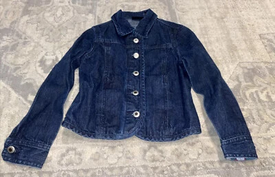 Cruel Girl Jean Jacket Back Yoke Accent Stitching Sz Small  6-7 Youth Girls - Image 1 of 4