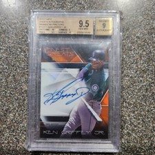 Ken Griffey Jr 2015 Finest Greats ORANGE Refractor Auto 0 HIGHER 5/25 BGS 9.5  
