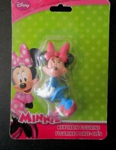 Disney Minnie Mouse Fun PINK Bow PVC Keychain Key Ring Chain 3" W/ Pkg New! - Picture 1 of 10