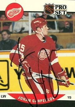 Johan Garpenlov autographed Hockey Card (Detroit Red Wings) 1990 Pro Set #605 - Image 1 of 1