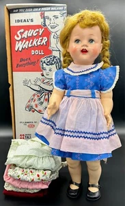 Vintage 22" Saucy Walker Puppe von Ideal mit Originalkarton & 5 Kleidern - Bild 1 von 24