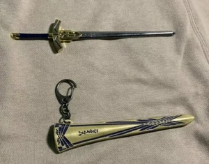 Anime Fate STAY NIGHT METAL SWORD AND SHEATH Scabbard Figure Accessory Keychain - Picture 1 of 4