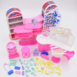 Vintage Totally Hair Barbie Beauty Salon Boutique 1989 #7276 - Almost COMPLETE - Picture 1 of 20