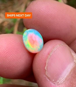 1.85CT Natural Ethiopian Opal Gemstone, AAA+++ High Quality Oval Multi Fire Opal - Picture 1 of 5