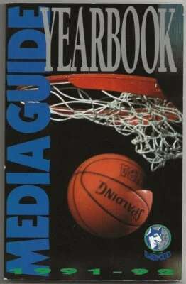 1991-92 Minnesota Timberwolves NBA Basketball Media Guide Record Book - Image 1 of 2