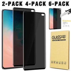 2/4/6X Privacy Tempered Glass Screen Protector For Samsung Galaxy S10/S10+/S10e - Picture 1 of 29
