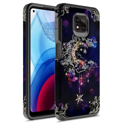 For Moto G Power 2021 Hybrid Graphic Colorful Armor Case - Image 1 of 4