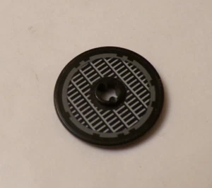 Lego x1 Black 3x3 Disc, Axle Hole, Grille Pattern, 2723pb017 (028-282 - Picture 1 of 1
