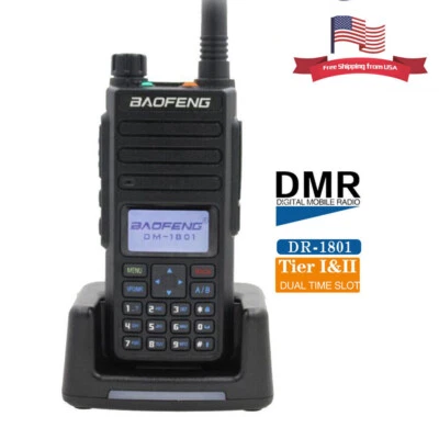 Baofeng DM-1801 DR-1801UV DMR Digital Radio Dual Band Tier 1+2 Dual Time Slot - Image 1 of 4