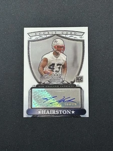 2007 Bowman Sterling Justise Hairston Auto RC New England Patriots - Picture 1 of 2
