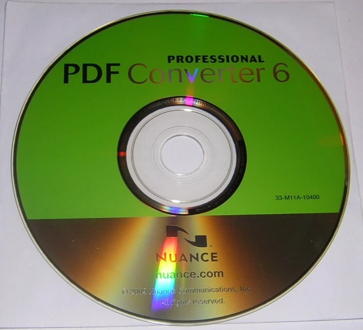 Nuance PDF Converter 6 Professional Software Install CD-ROM+Serial Number (2009) - Image 1 of 1