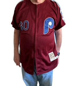NIKE Cooperstown Collection Maglia Uomo Phillies Dave Cash 30 2XL MADE IN USA - Foto 1 di 6