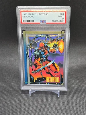 1993 SkyBox Marvel Universe DEADPOOL #28 PSA 9 MINT X-Force Wade Wilson MCU  - Image 1 of 2