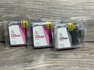 LD For Brother LC103 3pk Ink LC103C (2) & LC103BK High Yields - Picture 1 of 1
